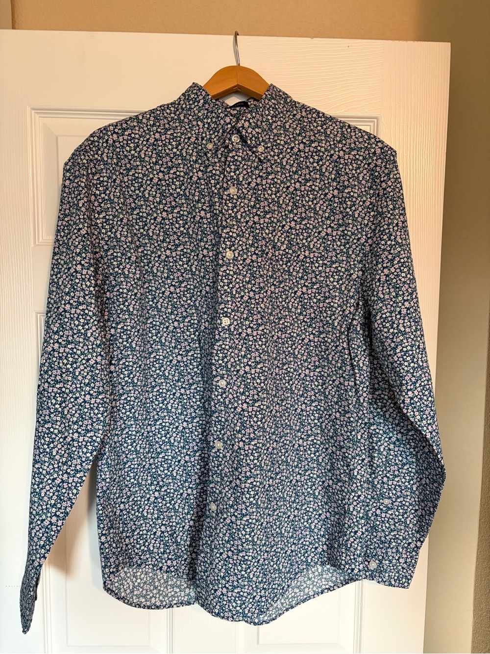 J. Crew Classic Fit Flex Washed Button Down Shirt Men’s Size Medium Botanical S5